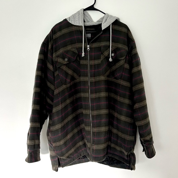 Canyon Guide Outfitters Hooded Flannel Shirt Jacket - Picture 1 of 5